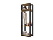 Guarda Roupa Closet Com Prateleiras Titan Preto/Freijó - Fdecor Guarda Roupa Closet Com Prateleiras Titan Preto/Freijó - Fdecor