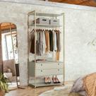 Guarda Roupa Closet Industrial com Cabideiro 2 Gavetas Olivar