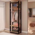 Guarda-roupa Closet Industrial com Cabideiro