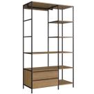 Guarda Roupa Closet Industrial Metalon P1025 Preto e Mel Placa e Ponto