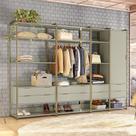 Guarda-Roupa Closet Industrial Mital 1 PT 8 GV Off White e Dourado