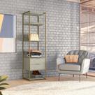 Guarda-Roupa Closet Industrial Mital 2 GV Off White e Dourado 54 cm