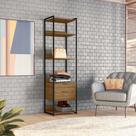 Guarda-Roupa Closet Mital 2 GV Conhaque e Preto 54 cm