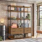 Guarda-Roupa Closet Mital 4 GV Conhaque e Preto 143 cm