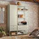 Guarda Roupa Closet Modulado 1 Porta 4 Gavetas 143cm - Estrutura metálica Moderna