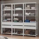 Guarda-Roupa Closet Modulado 6 Gavetas 210 cm Branco Valencia Madesa