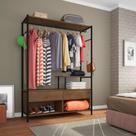Guarda Roupa Closet Modulado Barcelona Artefamol SF Preto