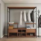 Guarda-Roupa Closet Modulado Barcelona Casal 2 GV Madeira e Preto