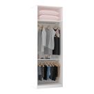 Guarda Roupa Closet sem Porta 80,4cm 2 Cabideiros, Prateleira e Maleiro Prime Luciane Móveis