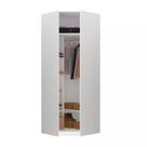 Guarda Roupa Closet sem Porta Canto Diagonal 83,8cm 5 Prateleiras 1 Cabideiro Prime Luciane Móveis