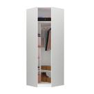 Guarda Roupa Closet sem Porta Canto Diagonal 83,8cm 5 Prateleiras 1 Cabideiro Prime Luciane Móveis