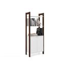 Guarda Roupa Closet Solteiro AZ1009 Armário Alto c/ 2 Prateleiras e 2 Portas Branco/Nogal - Tecno Mobili Guarda Roupa Closet Solteiro AZ1009 Armário Alto c/ 2 Prateleiras e 2 Portas Branco/Nogal - Tecno Mobili