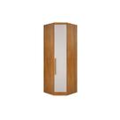 Guarda Roupa Closet Solteiro de Canto Oblíquo Rizon/Linea c/ 1 Porta Cumaru/Fendi 25 - Novo Horizonte