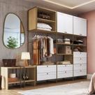 Guarda-roupa Closets Modulado Americano Mdf 5 Peças 8 Gavetas