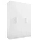 Guarda Roupa Colibri Solteiro 4 Portas 3 Gavetas D Doro Cor Branco Estrela Móveis