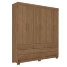 Guarda Roupa Colombo 6 portas 9 Gavetas Jatobá Acetinado - Santos Andirá Guarda Roupa Colombo 6 portas 9 Gavetas Jatobá Acetinado - Santos Andirá