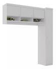 Guarda Roupa Com 1 Porta e Aéreo Suspenso Branco Para Quarto Ou Lavanderia Multiuso - Móveis Leartam