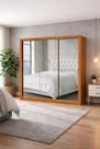 Guarda Roupa com 3 Portas Espelhadas Sapphire -Grand Line