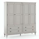 Guarda-Roupa com 4 Portas e 4 Gavetas de Madeira Hannover - M560826