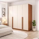Guarda-roupa com 4 Portas Modular sem Maleiro Luna Guarda-roupa com 4 Portas Modular sem Maleiro Luna