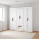 Guarda Roupa com 6 Portas 2 Gavetas Platinum -Grand Line Guarda Roupa com 6 Portas 2 Gavetas Platinum -Grand Line
