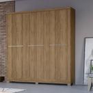 Guarda Roupa com 6 Portas e 2 Gavetas - Nogueira
