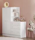 Guarda Roupa com Cômoda Doce Sonho Qmovi 4070 Cor:Branco