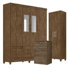 Guarda Roupa Com Espelho Casal Ms912 Com Cômoda Ms913 E Armário Multiuso New íris Castanho Wood Moval Guarda Roupa Com Espelho Casal Ms912 Com Cômoda Ms913 E Armário Multiuso New íris Castanho Wood Moval