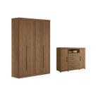 Guarda Roupa +Cômoda 2 Peças QC338 Jatobá - Santos Andirá