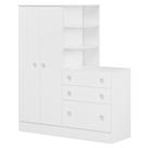 Guarda Roupa Cômoda Infantil Doce Sonho Branco - Qmovi