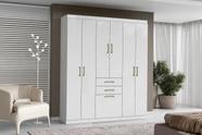 Guarda Roupa Compacto Com 7 Portas 4 Prateleiras 2 Gavetas e Cabideiro Aramóveis Móveis Leartam Guarda Roupa Compacto Com 7 Portas 4 Prateleiras 2 Gavetas e Cabideiro Aramóveis Móveis Leartam