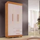Guarda Roupa Copacabana New 3 Pts Cinamomo/Off - Benetil