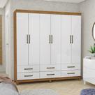 Guarda Roupa D22 6 Portas 6 Gavetas Com Pés Carioca Móveis