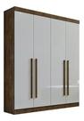 Guarda Roupa Da Vinci Plus 4 Pts Castanho Off White Mdf D'doro Guarda Roupa Da Vinci Plus 4 Pts Castanho Off White Mdf D'doro