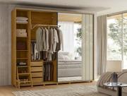 Guarda Roupa Dalí 2 Pta com Espelho Cumaru/Opala - VRK COMERCIO ON-LINE