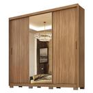 Guarda Roupa Dalila 3 Portas, 4 Gavetas, 3 Cabideiros com Espelho e Pés - Demóbile