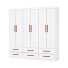 Guarda Roupa Dallas 6 Portas Sem Espelho Central 6 Gavetas Carioca Moveis