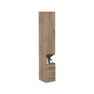 Guarda-roupa De 1 Porta Com Mesa De Cabeceira 1416 Esquerdo Castanho