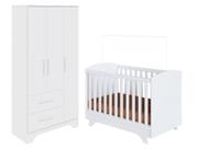 Guarda-roupa de Bebê 2 Gavetas 3 Portas Moveis