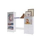 Guarda-Roupa de Bebê 2 Portas 4 Gavetas Baixinho Espresso Móveis Branco Guarda-Roupa de Bebê 2 Portas 4 Gavetas Baixinho Espresso Móveis Branco