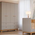 Guarda Roupa de Bebê 4 Portas 4 Gavetas Chantilly Expresso Móveis Guarda Roupa de Bebê 4 Portas 4 Gavetas Chantilly Expresso Móveis