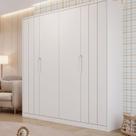 Guarda Roupa de Bebê 4 Portas 4 Gavetas Mel Branco Espresso Móveis