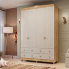 Guarda-roupa de Bebê 4 Portas e 4 Gavetas 156cm 100% MDF Maya Clássico Espresso Móveis Guarda-roupa de Bebê 4 Portas e 4 Gavetas 156cm 100% MDF Maya Clássico Espresso Móveis