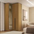 Guarda Roupa de Canto 3 Portas 1 Reflecta Altezza Trend Belmax Cor:Branco