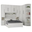 Guarda-Roupa de Canto com Cantoneira e sem Cama 1219S Carvalho Claro