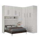 Guarda-Roupa de Canto com Espaço para Cama Box Queen Size 1218D Carvalho Claro Guarda-Roupa de Canto com Espaço para Cama Box Queen Size 1218D Carvalho Claro