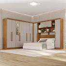 Guarda-Roupa de Canto com Espelho Modulado 11 Portas 2 Gavetas Brasil Marrom/Cinamomo/Off-White Guarda-Roupa de Canto com Espelho Modulado 11 Portas 2 Gavetas Brasil Marrom/Cinamomo/Off-White