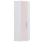 Guarda Roupa de Canto Diagonal 70cm 1 Porta Alpes Luciane Móveis Branco Pf-rosa Pf