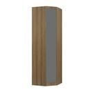 Guarda Roupa De Canto Diagonal Modulado 1 Porta 70cm Veneza Luc Avelã Pf/cinza Supremo Pf