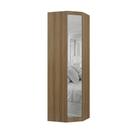 Guarda Roupa de Canto Diagonal Modulado 1 Porta Com Espelho 70cm Veneza Luciane Móveis